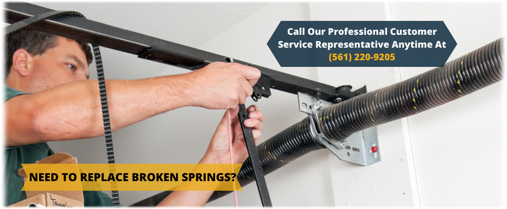 Broken Garage Door Spring Repair West Palm Beach (561) 220-9205